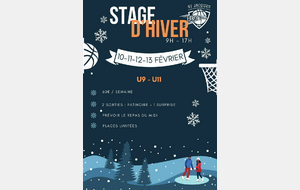 STAGE D'HIVER U9-U11 2025