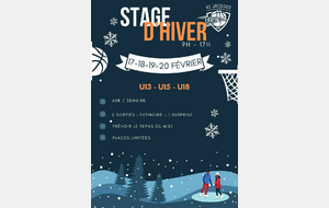 STAGE D'HIVER U13-U15-U18 2025