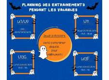 Planning des entraînements pendant les congés de Toussaint